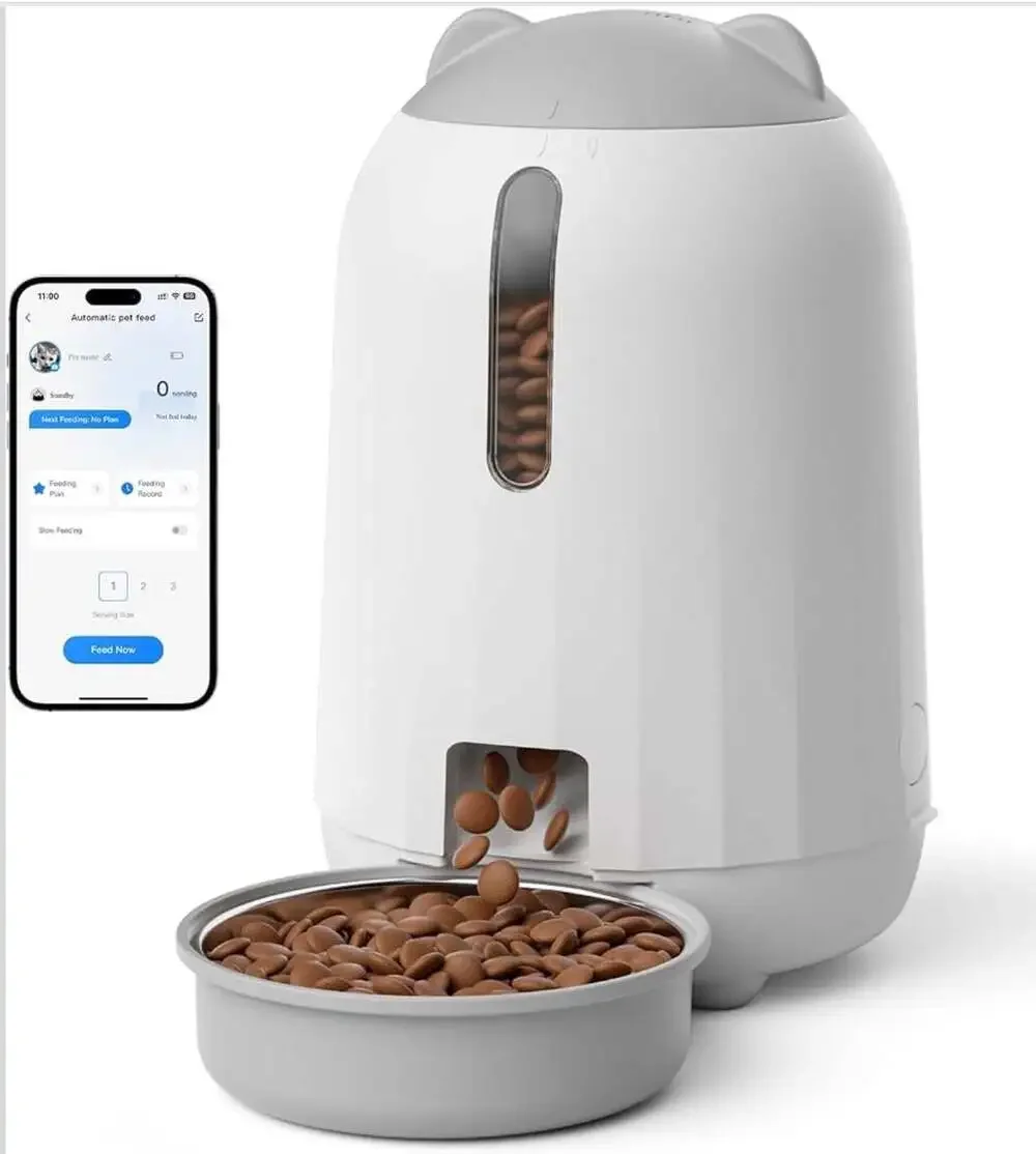 PAPIFEED 3L Automatic WiFi Smart Cat and Dog Food Feeder with App Control